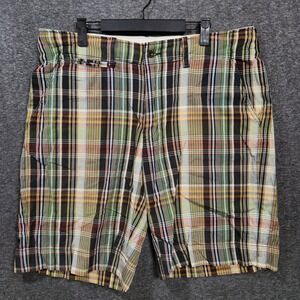 Vintage Polo Ralph Lauren Madras Plaid Shorts Men's Size 34 Meas. W37 10" Inseam